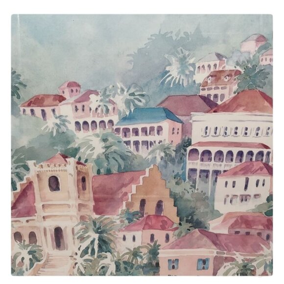 Watercolor Print Framed Dana Wylder Caribbean Islands | 20” x 24” - Picture 2 of 3